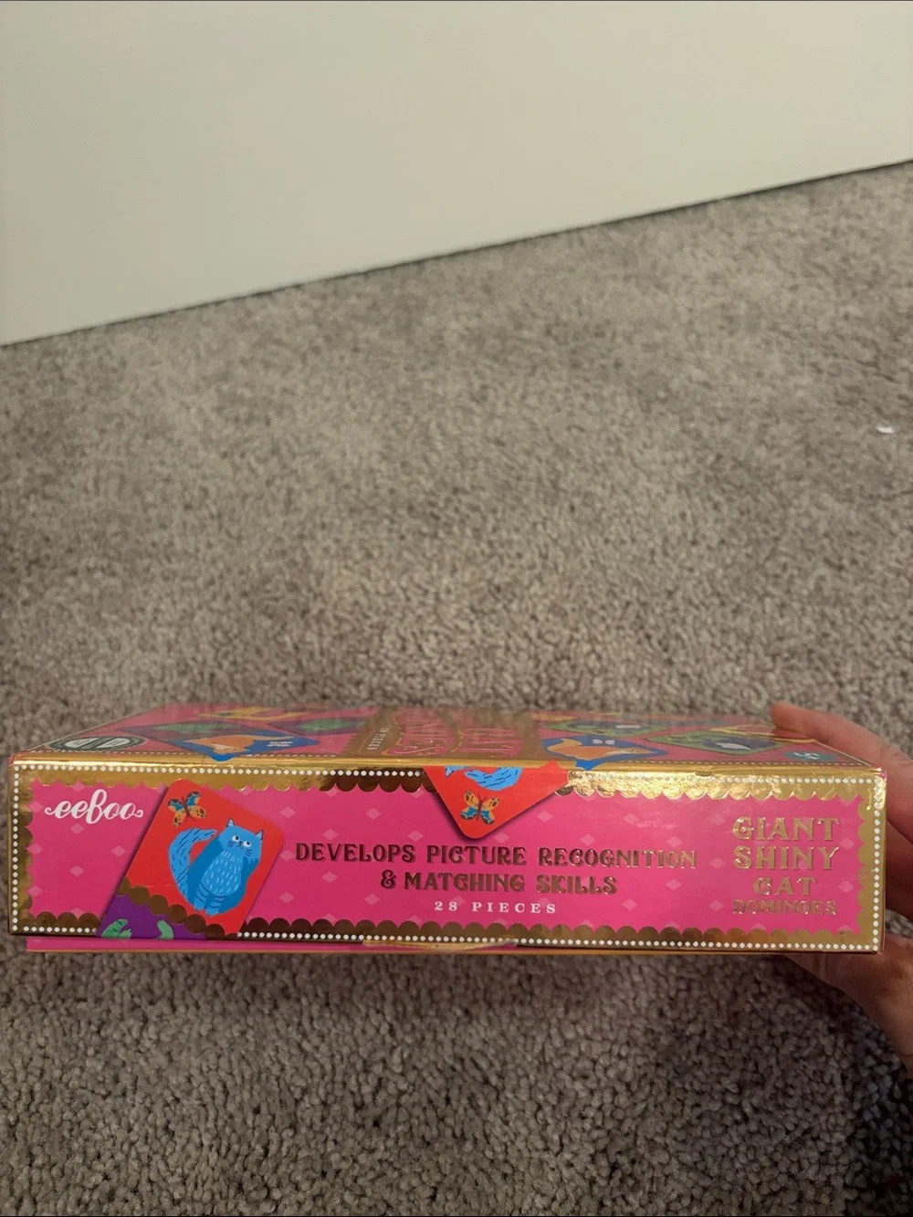 Giant Shiny Cat Dominoes - Pink & Gold